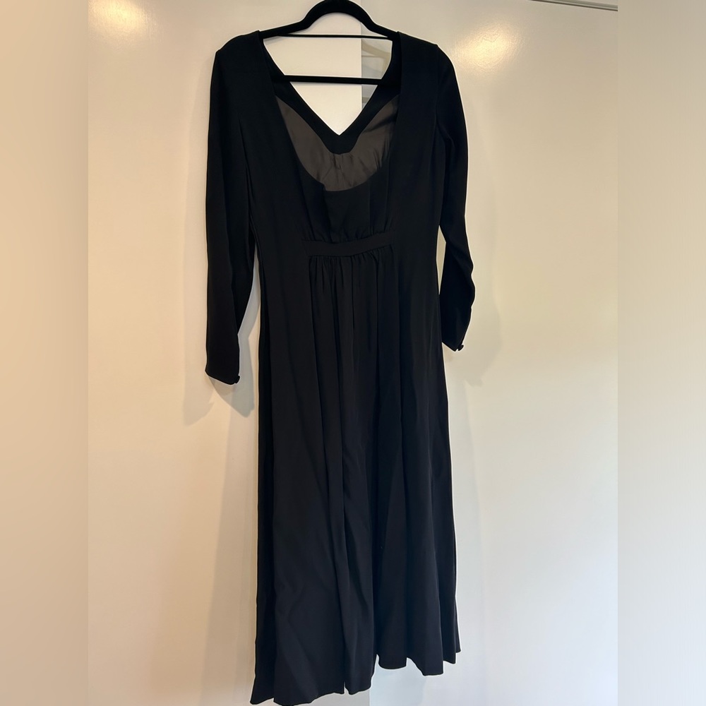 Giorgio Armani Le Collezioni Long Sleeve Vintage Black Dress Goth Witchy 6 - Picture 5 of 12